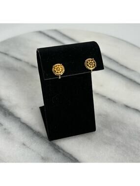 Vintage Avon damascene clip on earrings